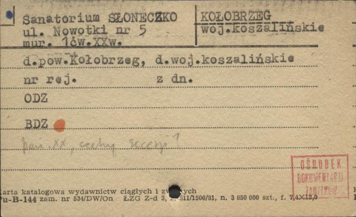 sanatorium Słoneczko, skan 1