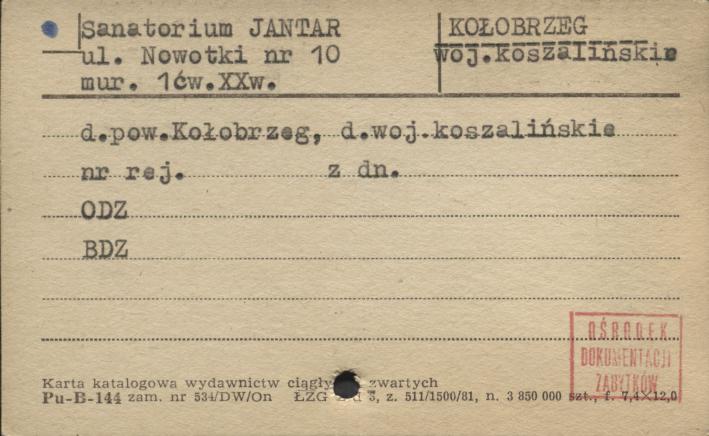 sanatorium Jantar, skan 1