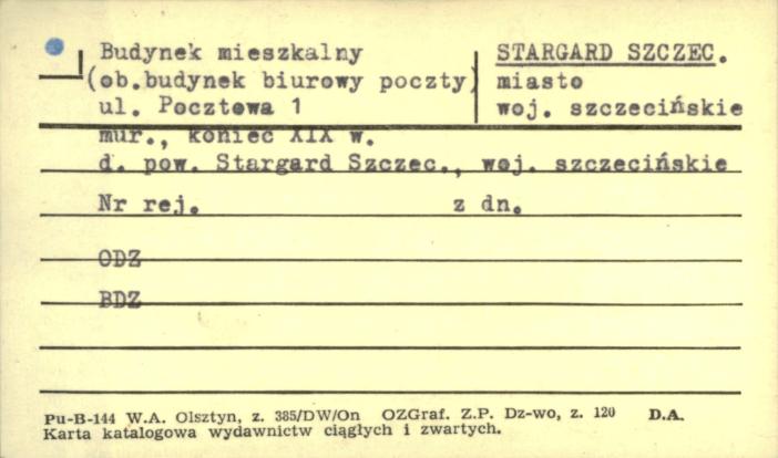 budynek mieszkalny, ob. budynek biurowy poczty, skan 1