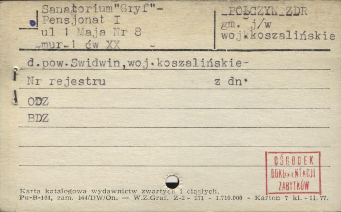 sanatorium Gryf - pensjonat I, skan 1