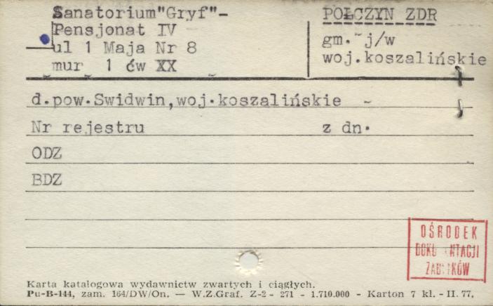 sanatorium Gryf - pensjonat IV, skan 1