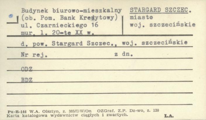 budynek biurowo-mieszkalny (on. Pom. Bank Kredytowy), skan 1