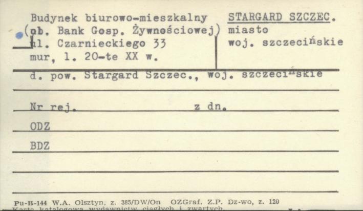 budynek biurowo-mieszkalny (ob. Bank Gosp. Żywnościowej), skan 1