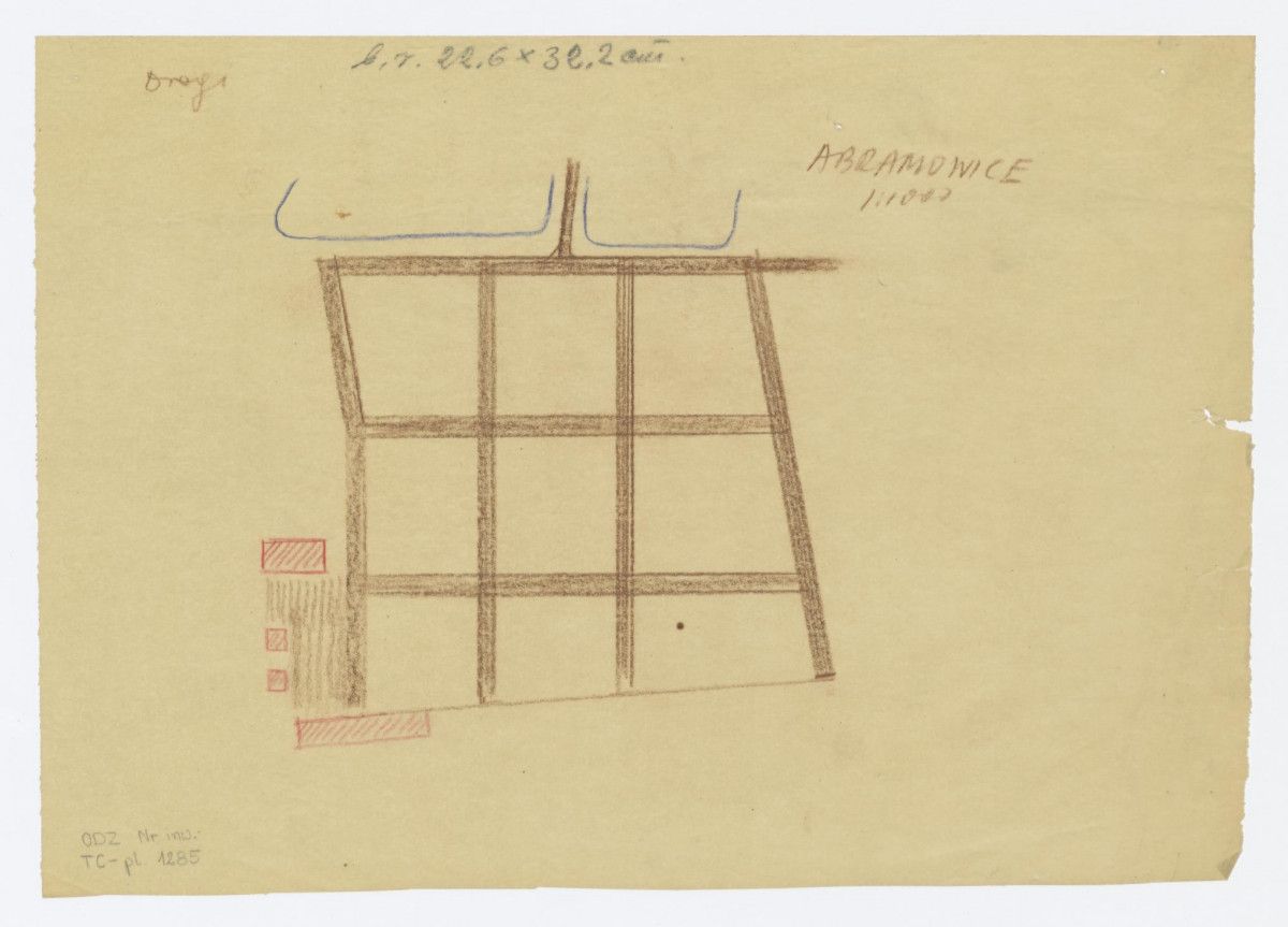 schemat dróg i alejek, 1:1000, skan 1