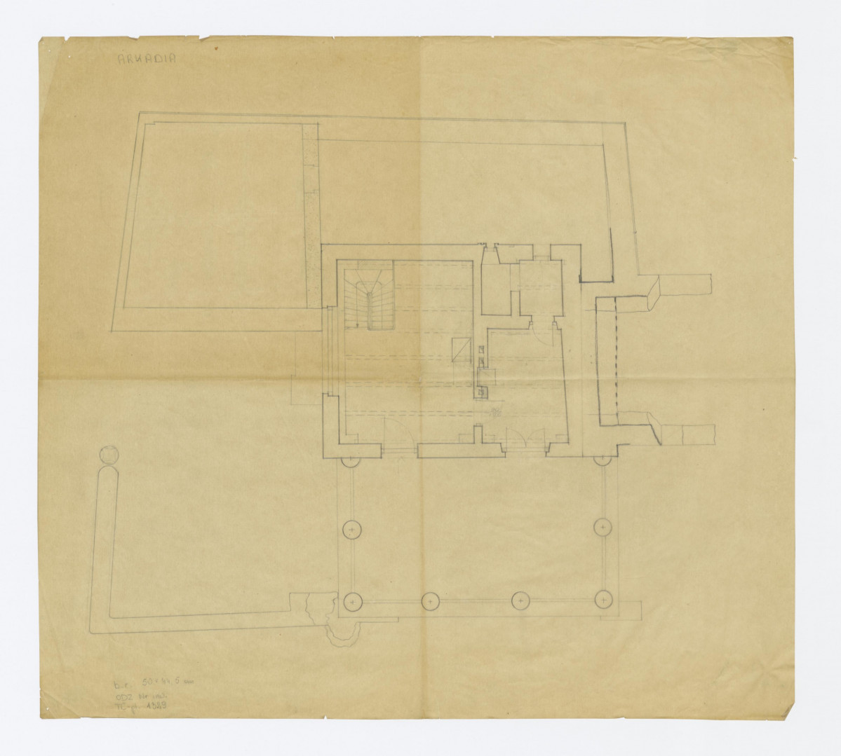 Przybytek Arcykapłana - rzut pierwszego piętra, skan 1
