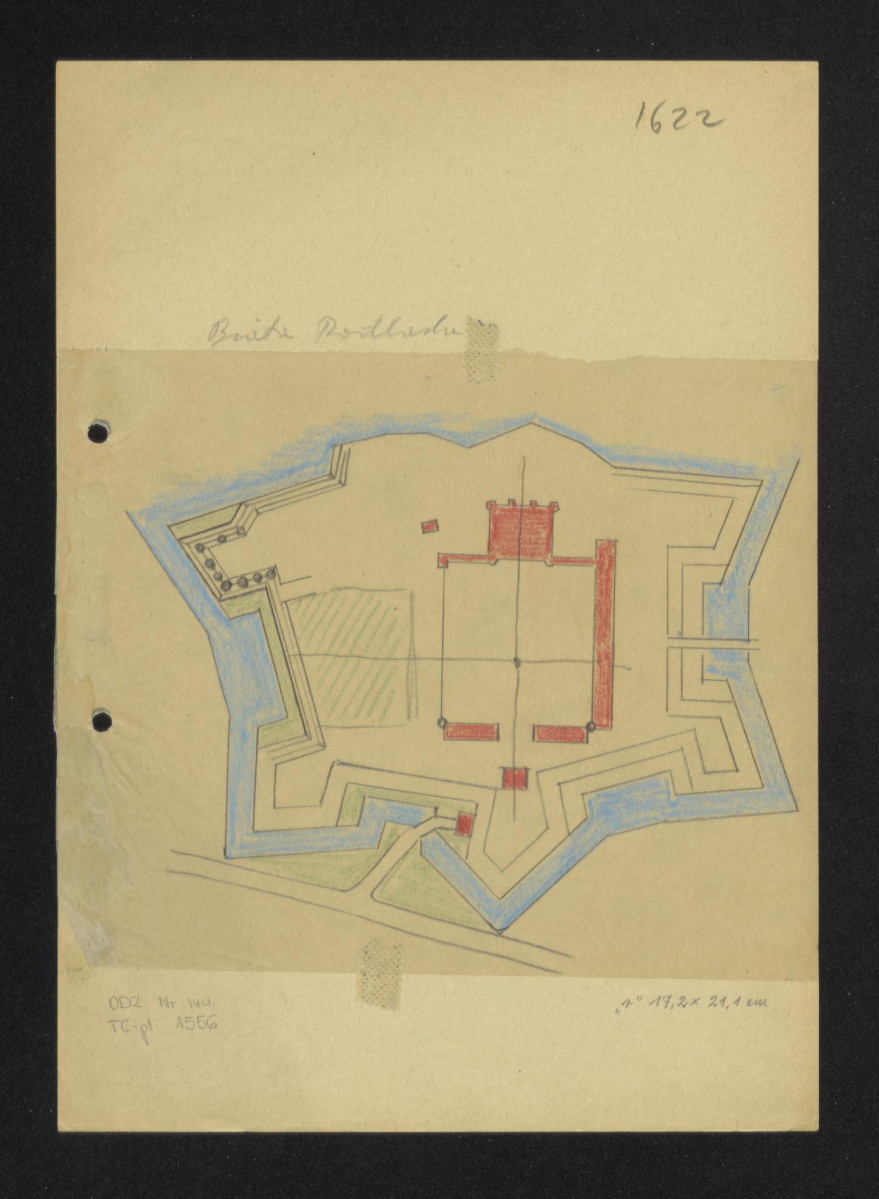 plan ogrodów zamkowych. Stan z roku 1622 , skan 1