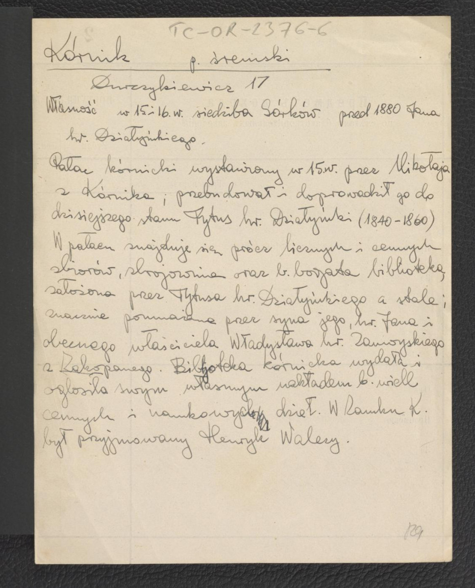 wypis z Durczykiewicz L., Dwory polskie w Wielkim Księstwie Poznańskim, Poznań 1912, s. 17 dotyczący kolejnych właścicieli tej miejscowości  , skan 1