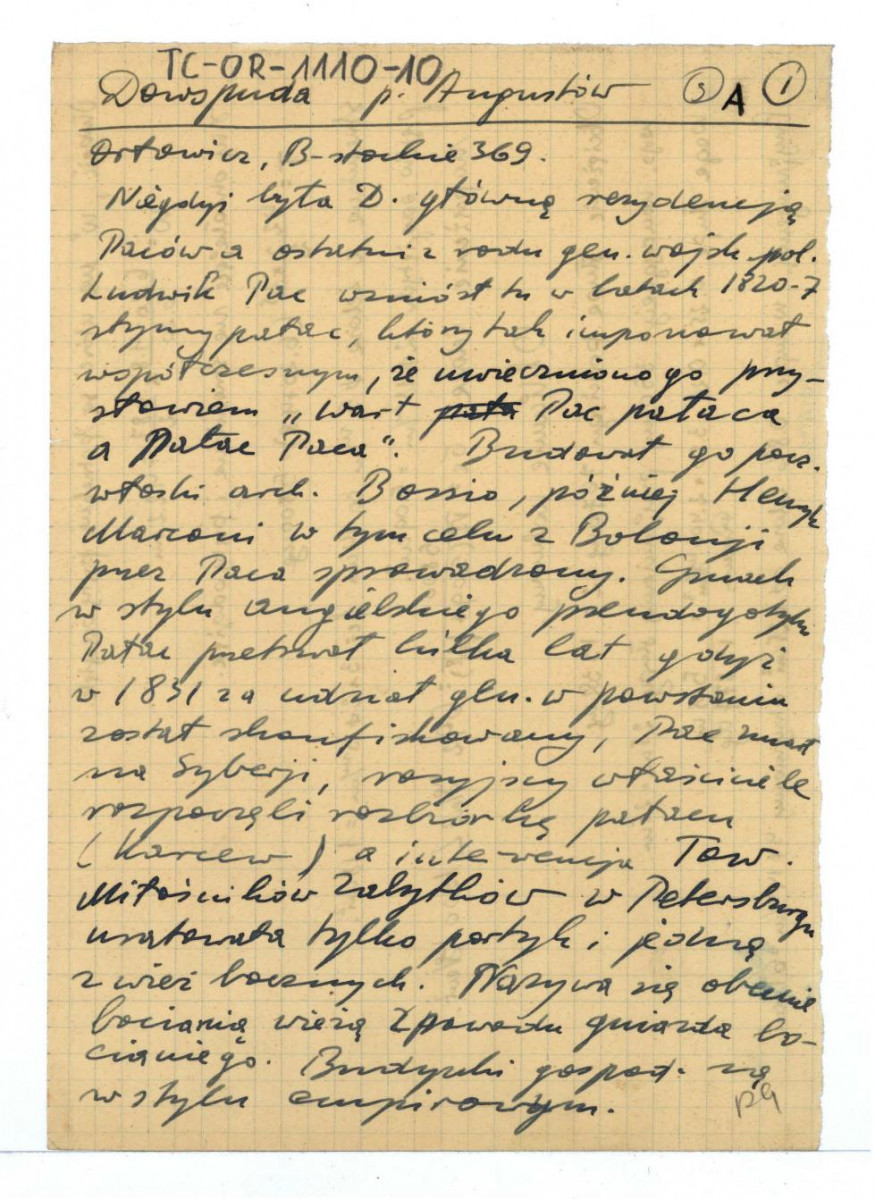wypis z Orłowicz M., Przewodnik ilustrowany po województwie białostockim z ilustracjami, planami i mapami, Białystok 1937, s. 369 dotycząca miejscowego zamku    , skan 1