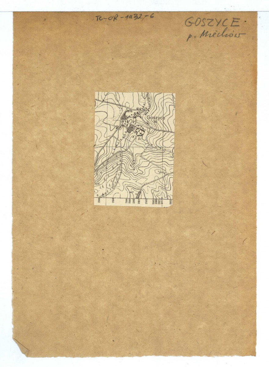 fragment planu (1 : 25000) przedst. ww. miejscowość             , skan 1