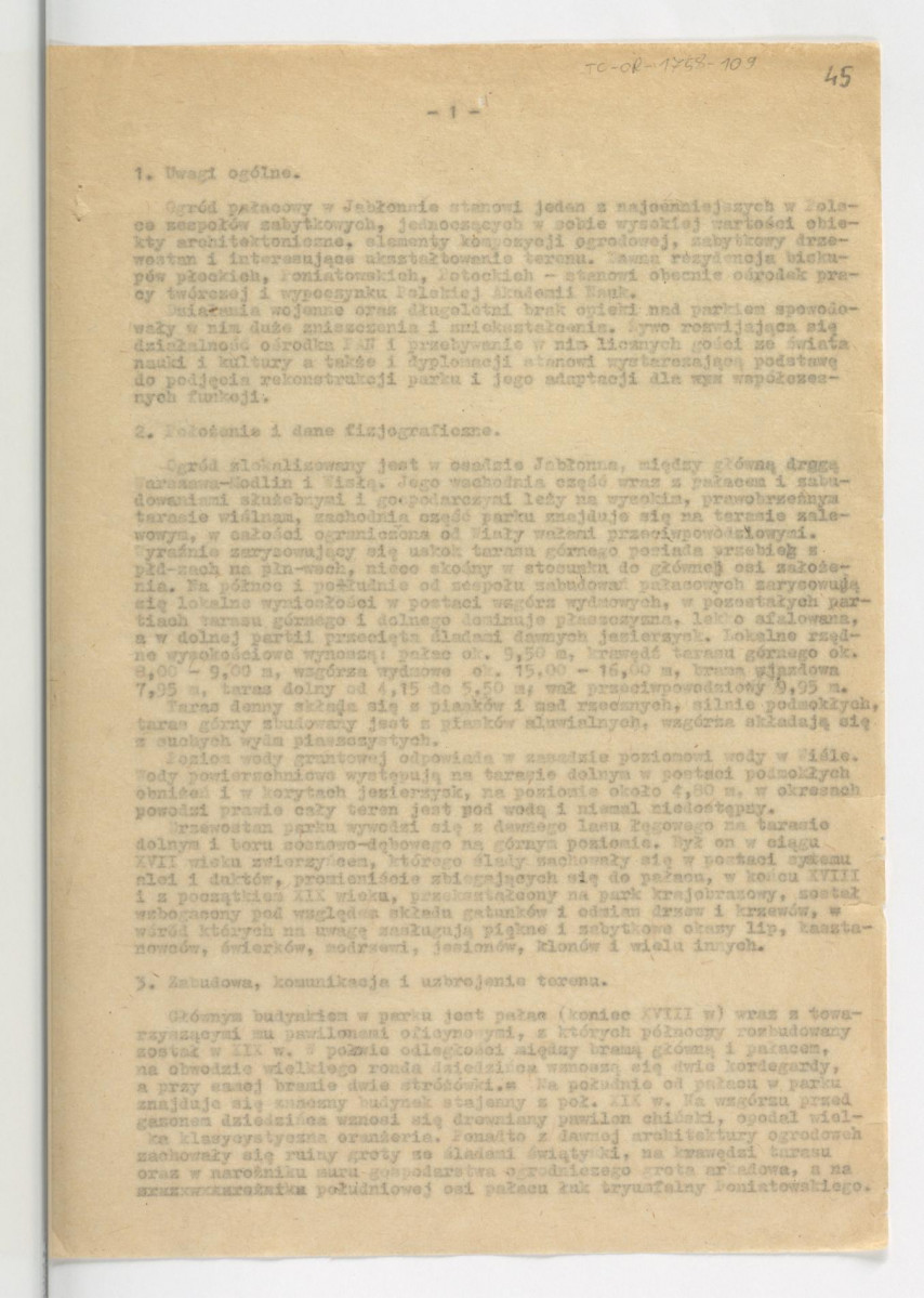 Opis techniczny projektu koncepcyjnego ogrodu pałacowego w Jabłonnie , skan 2