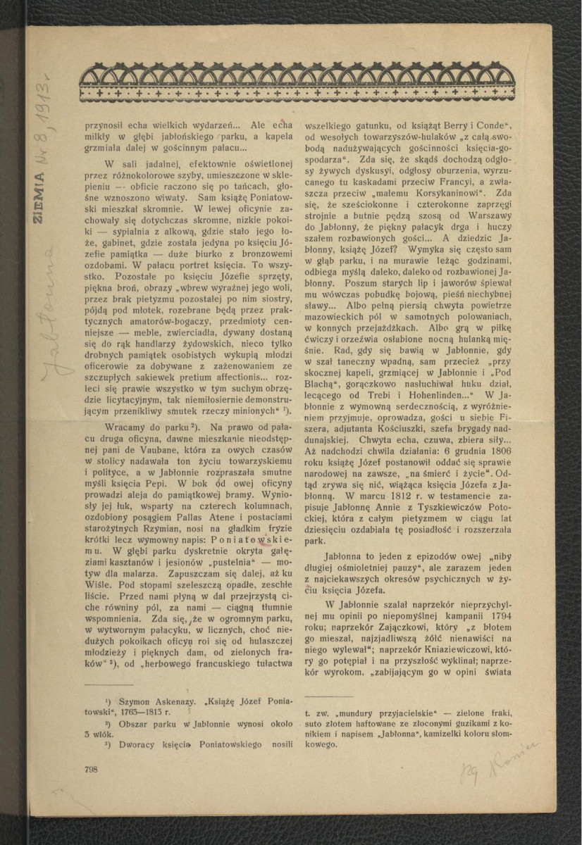 dwie karty z „Ziemia” nr 8 (1913) wraz z notatką dotyczącą tej miejscowości , skan 4