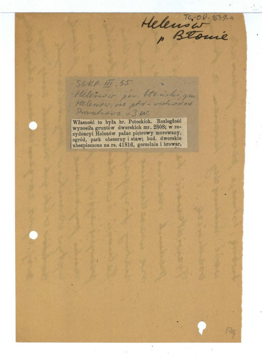 wypis z Słownik Geograficzny Królestwa Polskiego t. III, s. 55 dotycząca ww. miejscowości  , skan 1