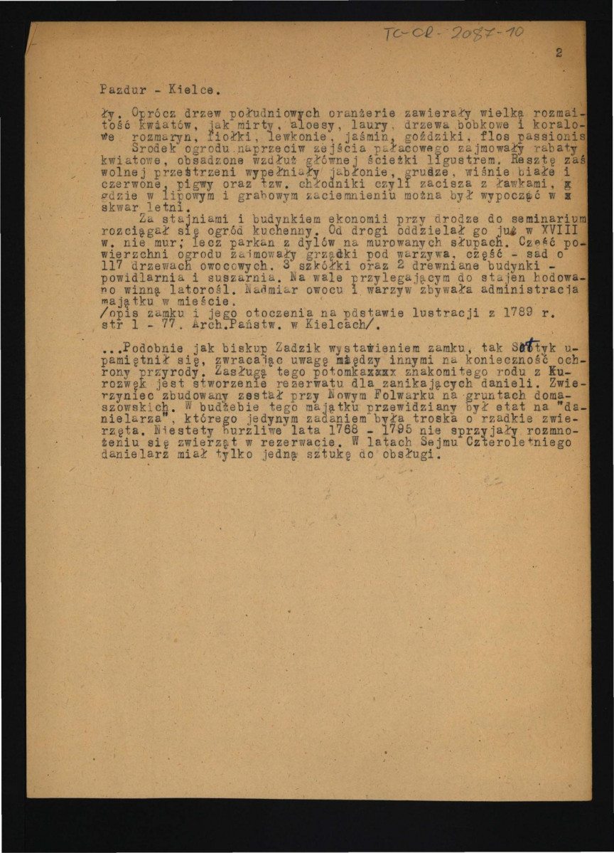 wypis z Pazdur J., Dzieje Kielc od XVI do XVIII w. w: „Pamiętnik kielecki”, trzy karty  , skan 3