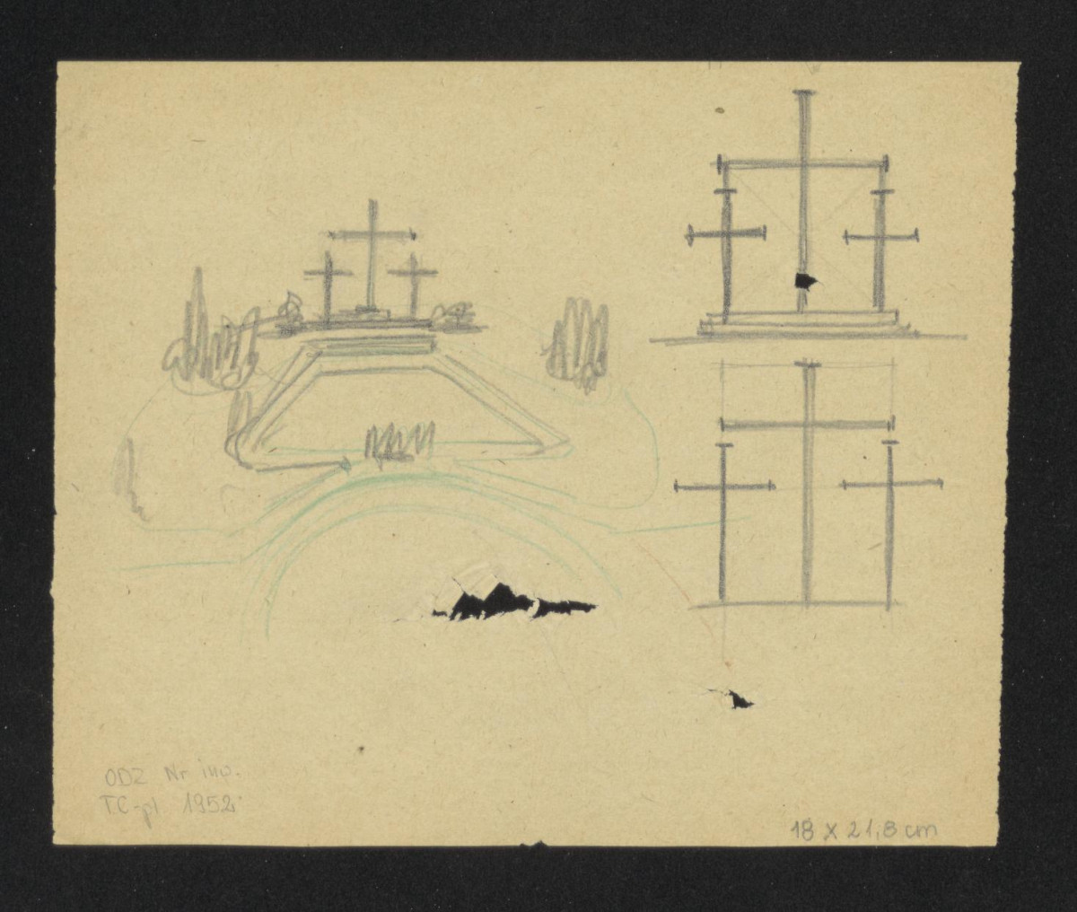 projekt kwatery z trzema krzyżami, skan 1