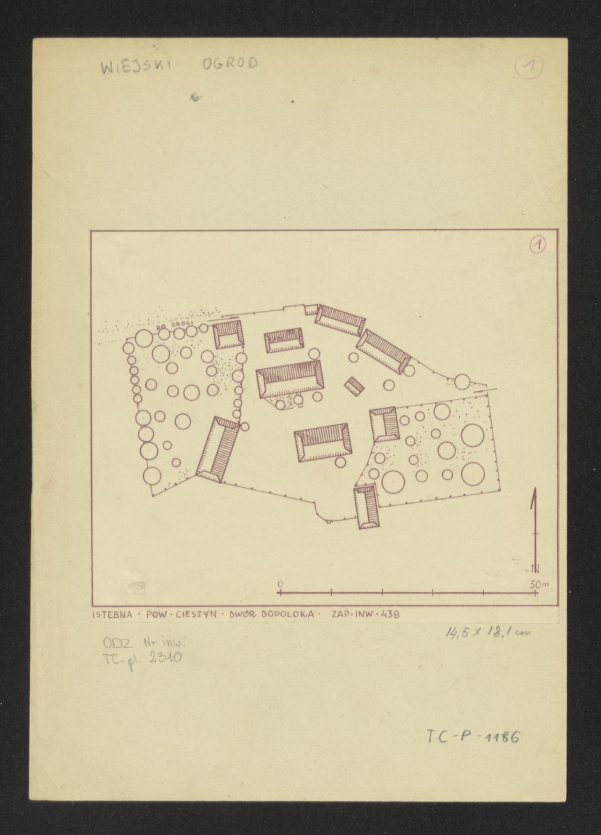 plan sytuacyjny /Zakład Architektury Politechniki inwentaryzacja 438/, skan 1