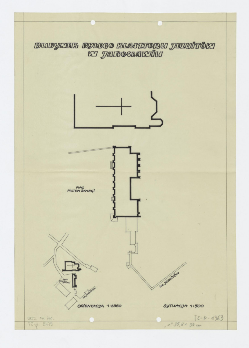 1. plan sytuacyjny klasztoru 2. orientacja w terenie, skan 1