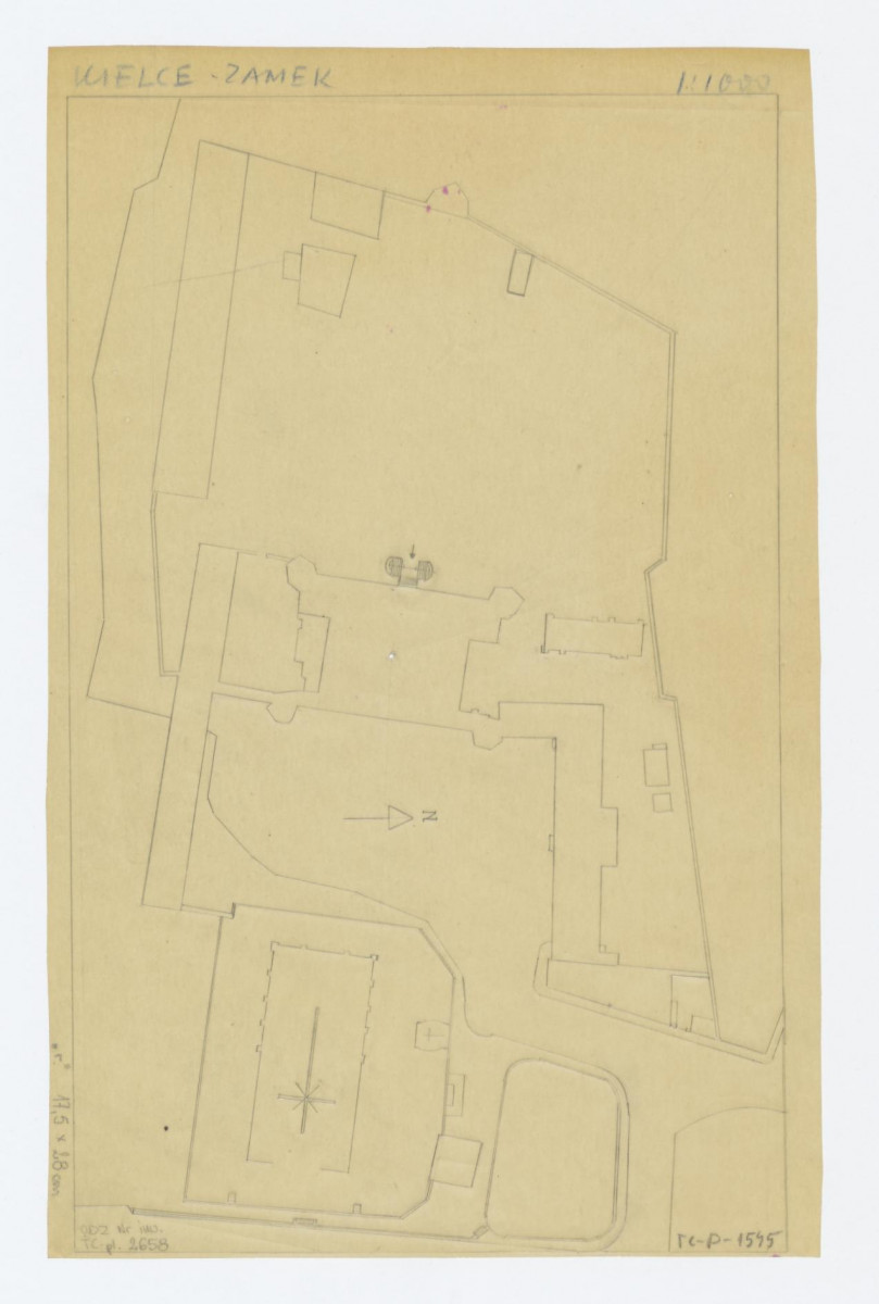plan otoczenia zamku, 1:1000, skan 1