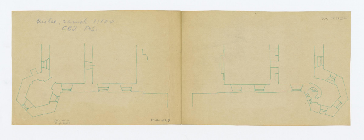 rzut części zamku, 1:100, skan 1
