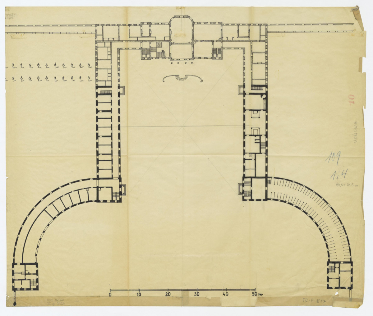 plan pałacu 1:200, skan 1