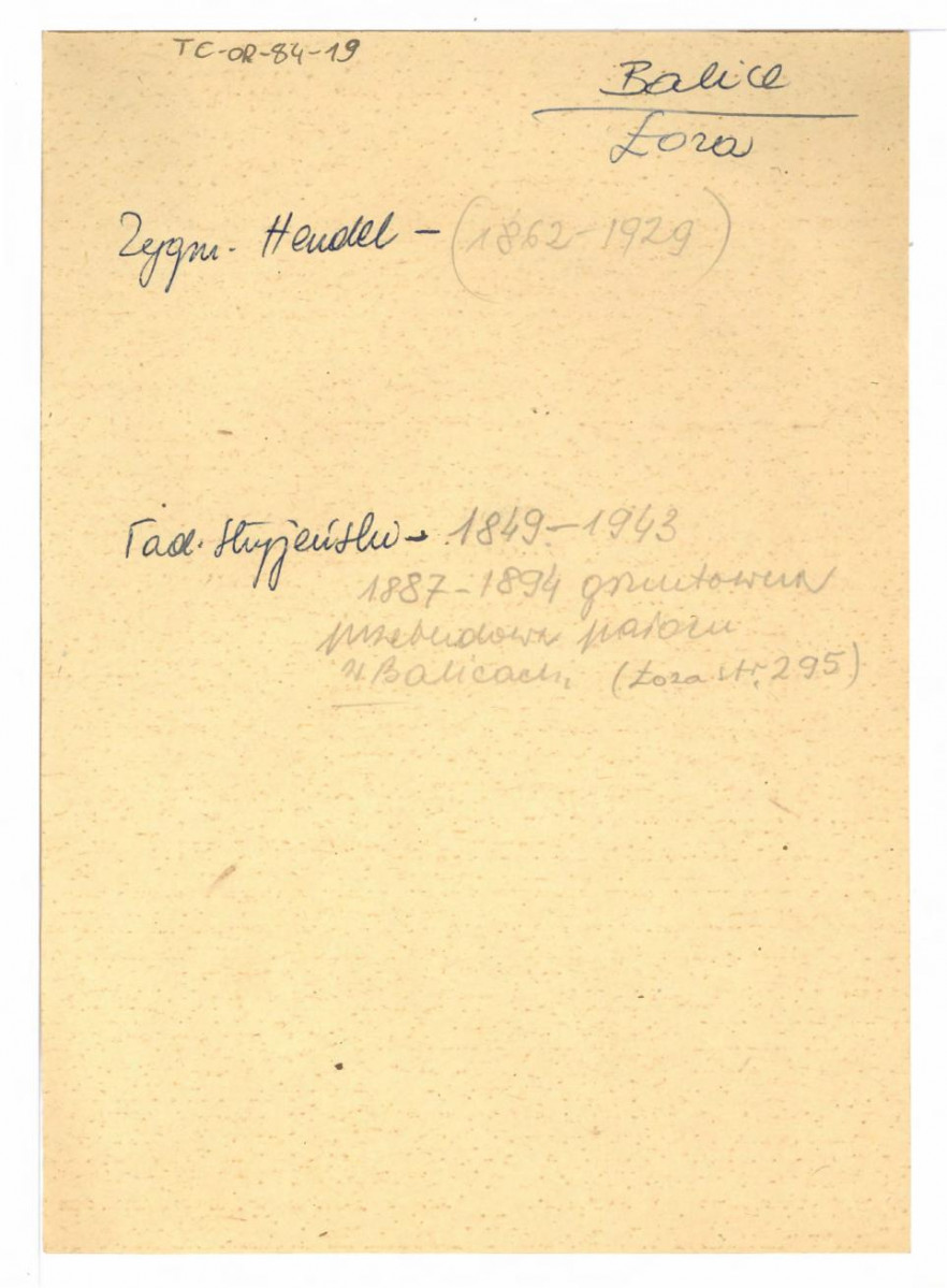 wypis z Łoza Stanisław, Słownik architektów i budowniczych Polaków oraz cudzoziemców Polsce pracujących, Warszawa 1931, s. 119-121; (hasła: „Hendel Zygmunt”, „Stryjeński Tadeusz”) , skan 1
