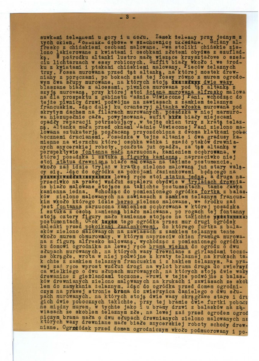 inwentarz pałacu białostockiego z 1772 r. z: Archiwum Główne Akt Dawnych w Warszawie, Akta Podlaskie nr 8904 (księga ziemska brańska) z 1772 r., skan 3