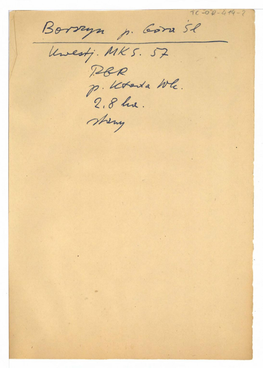 wypis z Kwestionariusz Ministerstwa Kultury i Sztuki z 1957 r. , skan 1