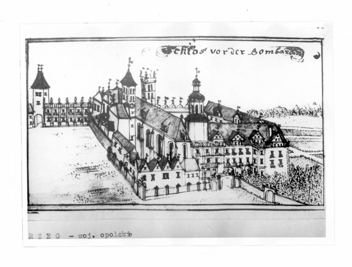 7 fotografii czarno - białych; z Wernher F.B., Topografia Śląska, 1744-1768     , skan 2