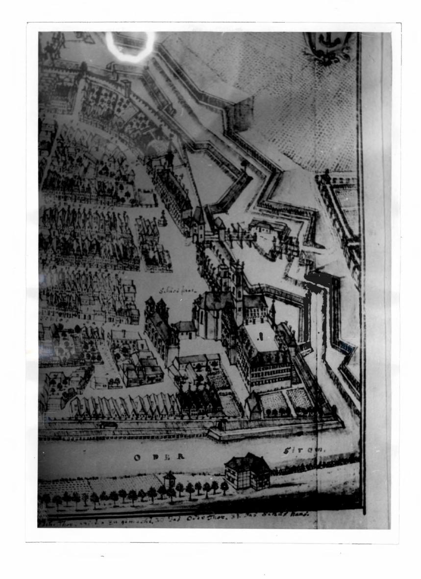 7 fotografii czarno - białych; z Wernher F.B., Topografia Śląska, 1744-1768     , skan 4