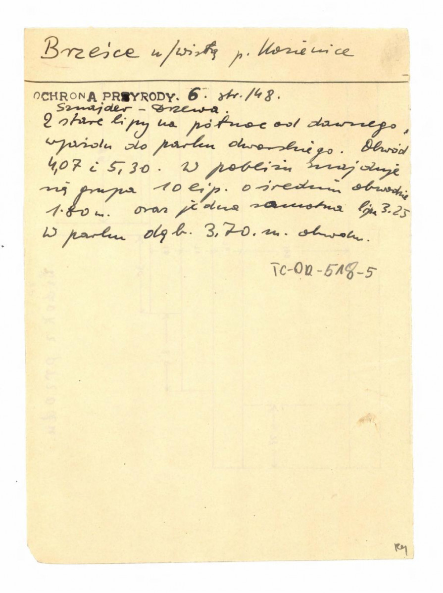 wypis z „Ochrona Przyrody” nr 6, s. 148 (Sznejder – Drzewa) , skan 1