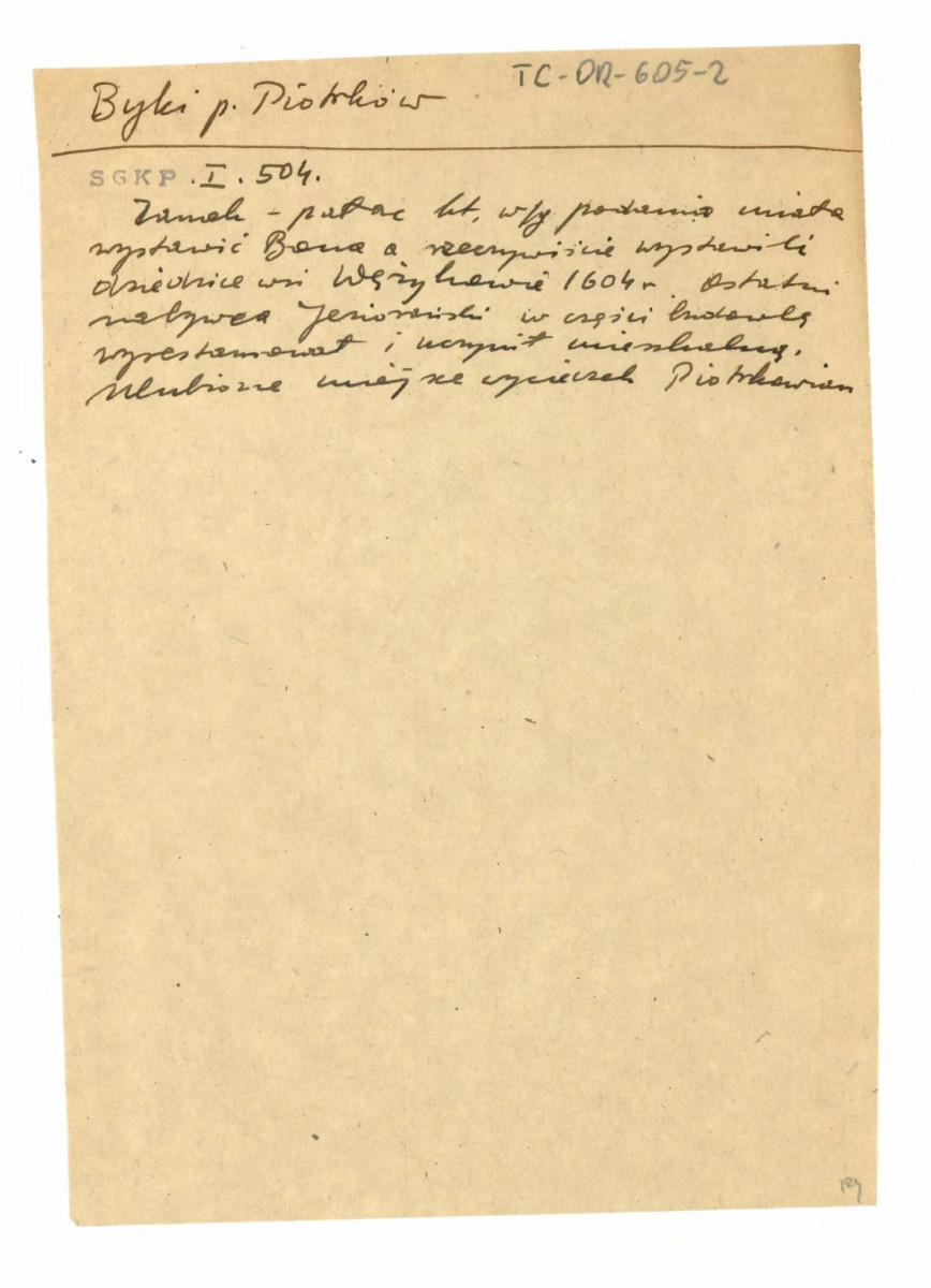 wypis z SŁOWNIK GEOGRAFICZNY KRÓLESTWA POLSKIEGO t. I, s. 505 , skan 1