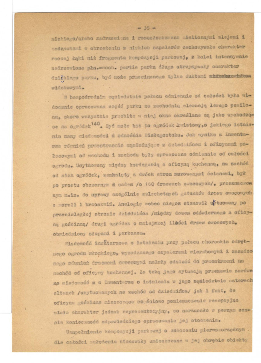 Żyłko E., Założenie pałacowo-parkowe w Choroszczy, woj. białostockie, powiat Białostocki, październik 1962, skan 37
