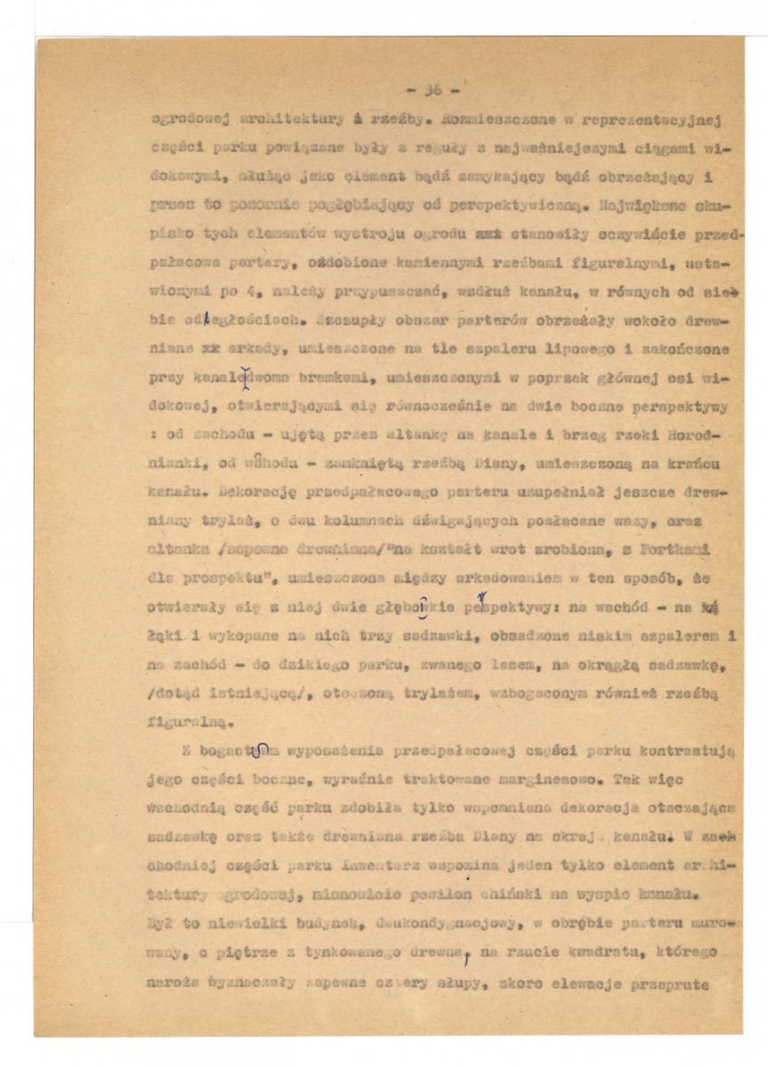 Żyłko E., Założenie pałacowo-parkowe w Choroszczy, woj. białostockie, powiat Białostocki, październik 1962, skan 38