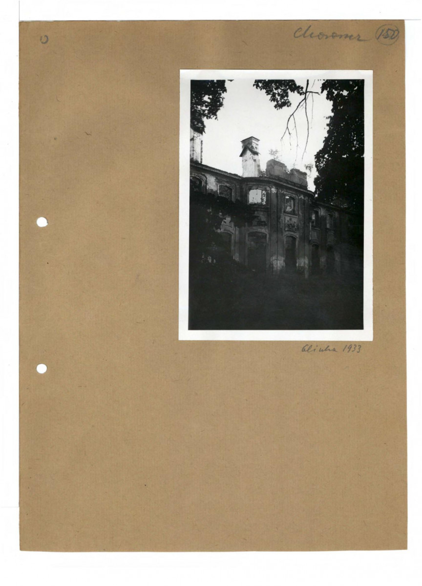 11 fotografii czarno-białych; park , skan 15