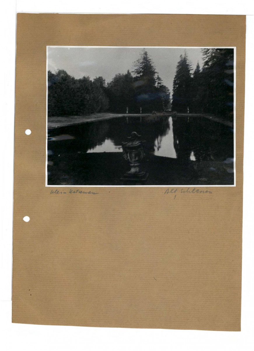 fotografia czarno-biała; jezioro w parku       , skan 1