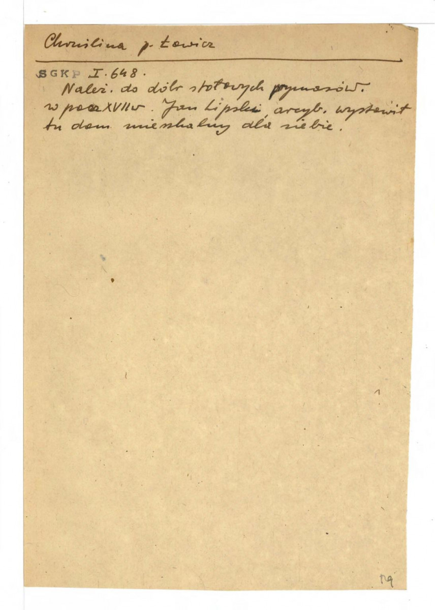 wypis z Słownik Geograficzny Królestwa Polskiego t. I, s. 648, skan 1