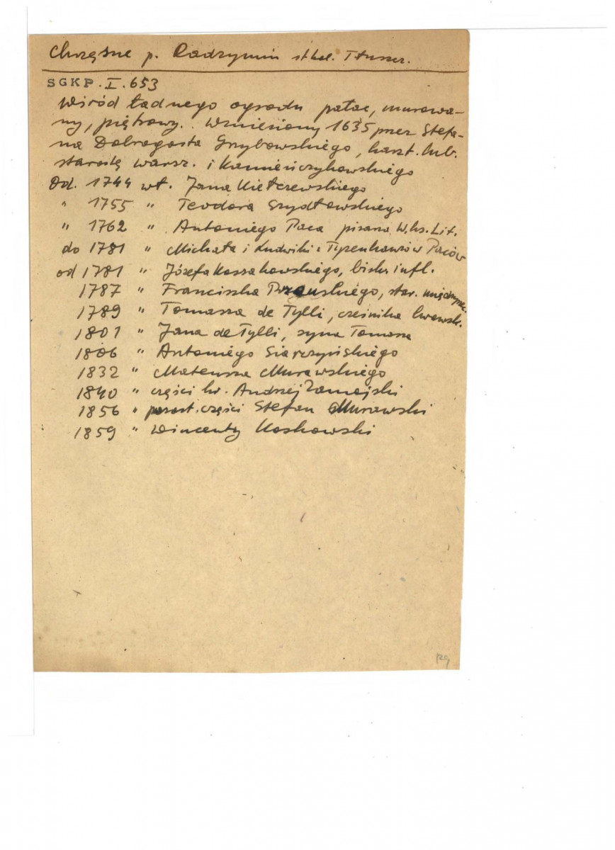 wypis z Słownik Geograficzny Królestwa Polskiego t. I, s. 653, skan 1