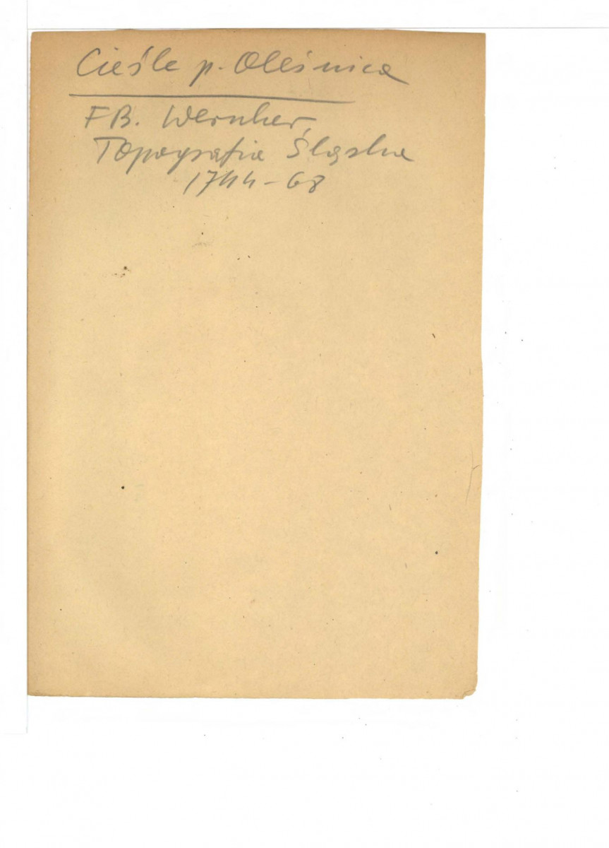 wypis z Wernher F.B., Topografia Śląska, 1744-1768, skan 1