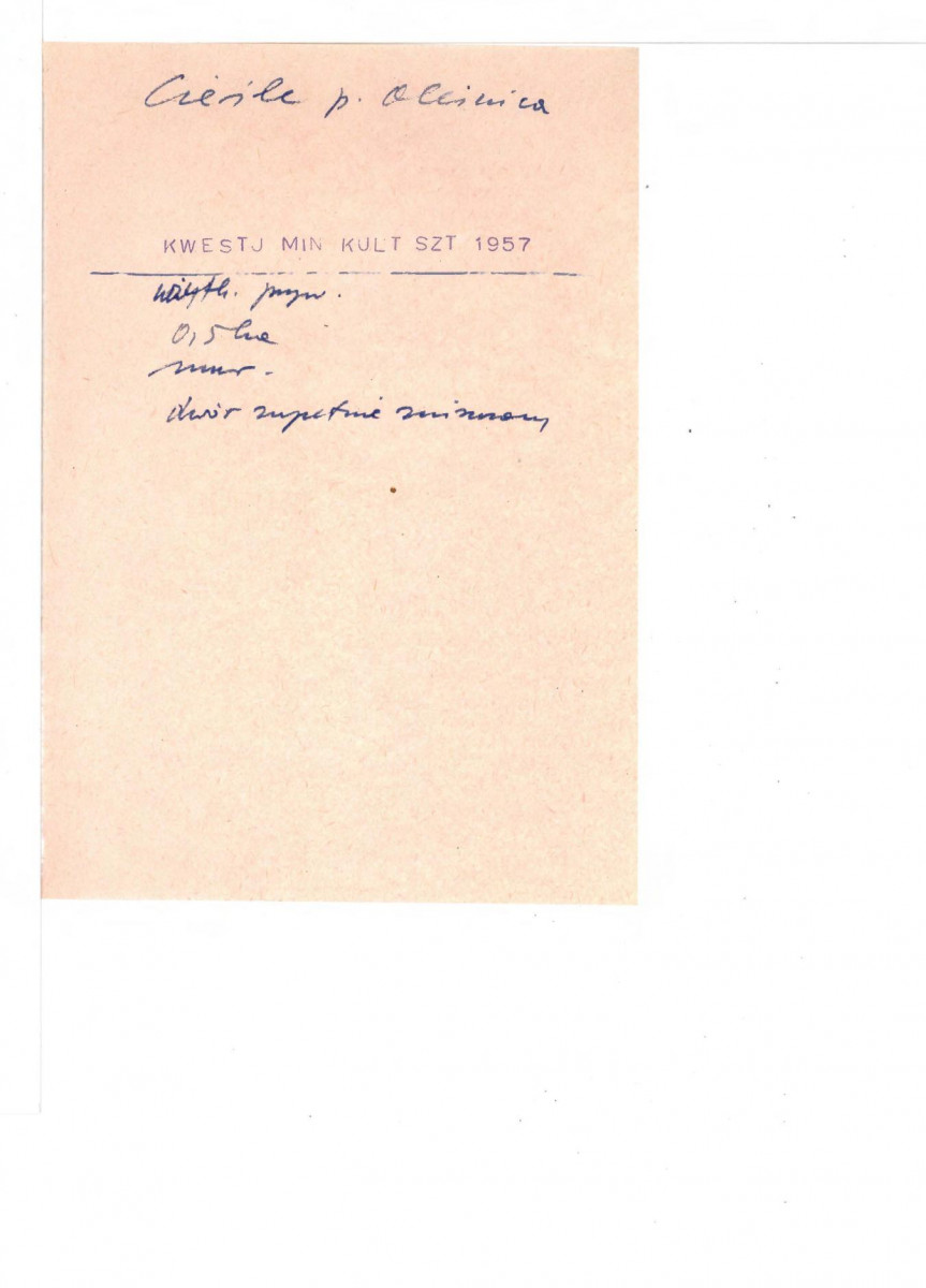 wypis z Kwestionariusz Ministerstwa Kultury i Sztuki z 1957 r. , skan 1