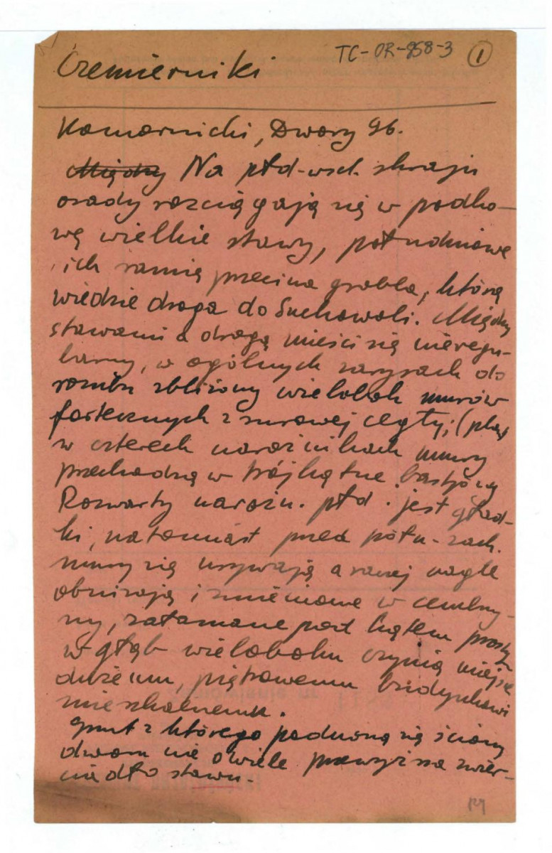 wypis z Komornicki S., Dwory murowane w Małopolsce z czasów odrodzenia, Kraków 1930, skan 1