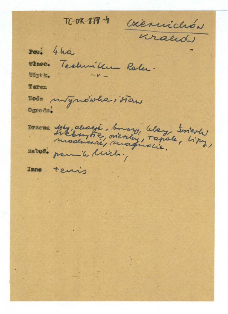 wypis z Kwestionariusz Ministerstwa Kultury i Sztuki z 1957 r. , skan 1