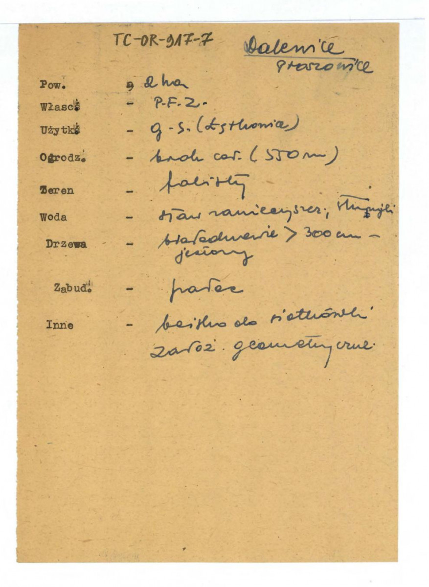 wypis z Kwestionariusz Ministerstwa Kultury i Sztuki z 1957 r.; 2 karty, skan 2