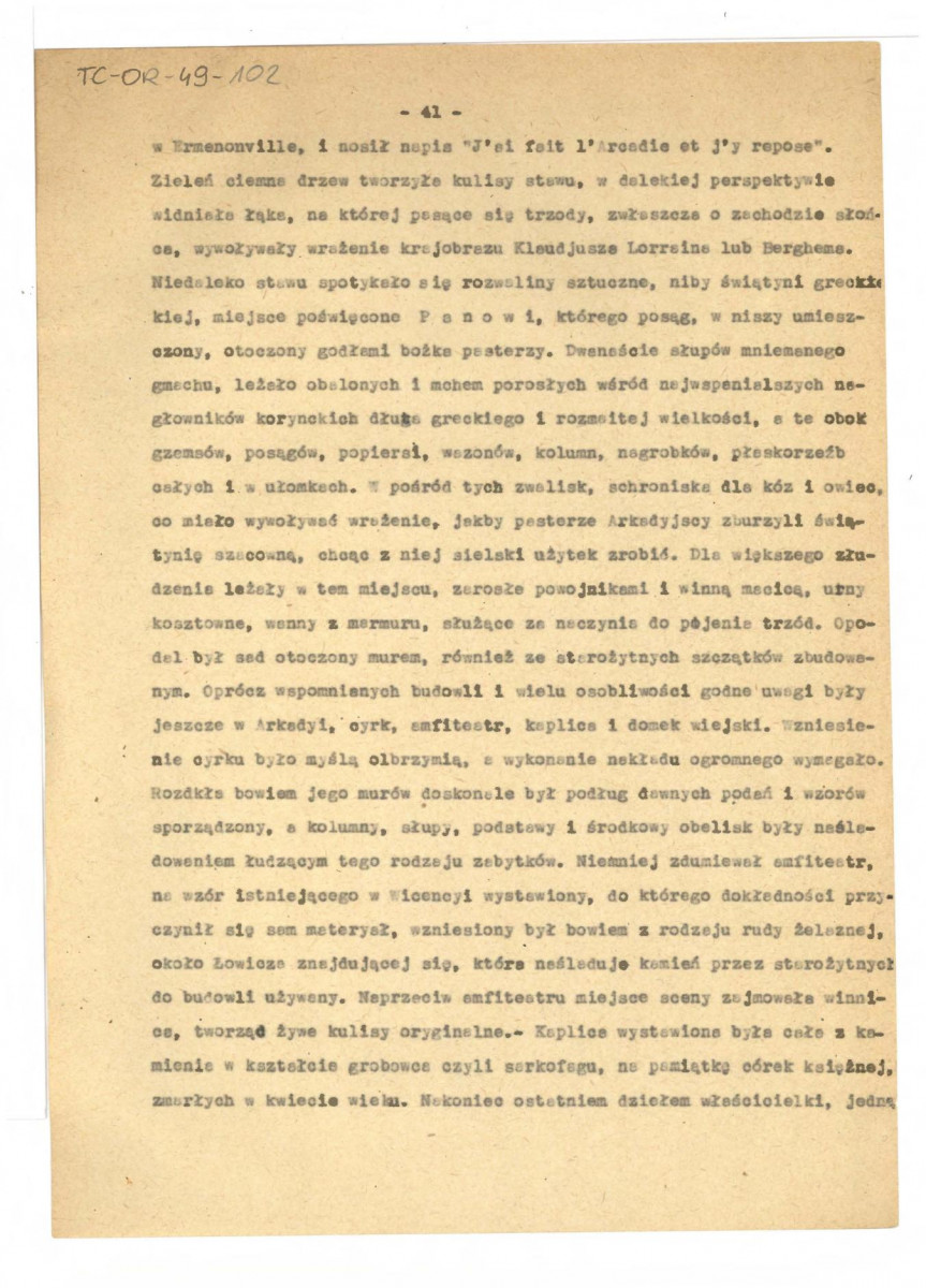 wypis z Drege Józef, Ogrody w Polsce w: Wielka Encyklopedia Powszechna Ilustrowana, t. IV, charakterystyka założenia parkowo-pałacowego, skan 2