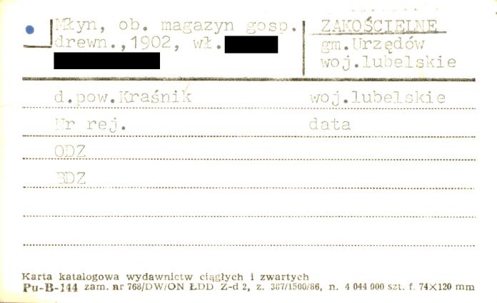młyn, ob. magazyn gosp., skan 1