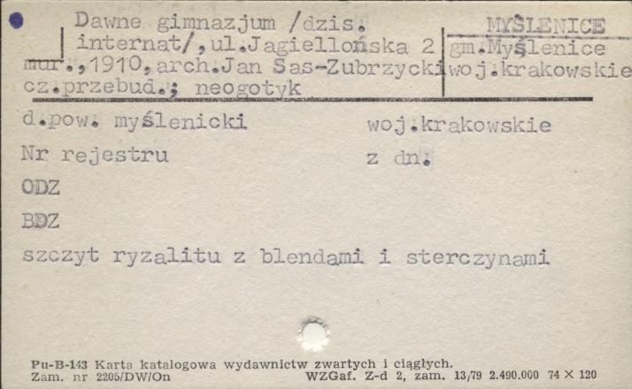 dawne gimnazjum dziś internat, skan 1