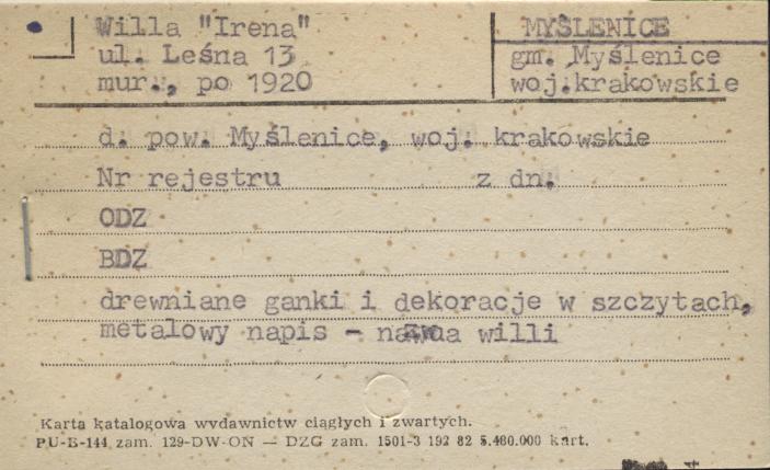 willa Irena, skan 1