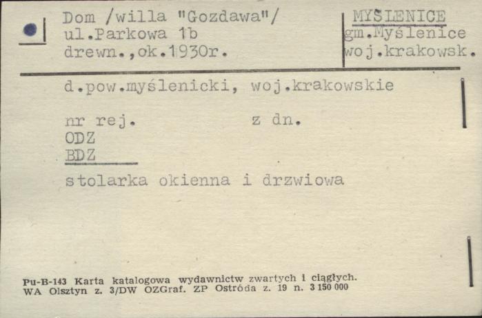 dom (willa Gozdawa), skan 1