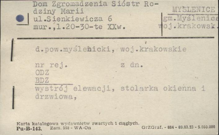 dom zgromadzenia Sióstr Rodziny Marii, skan 1