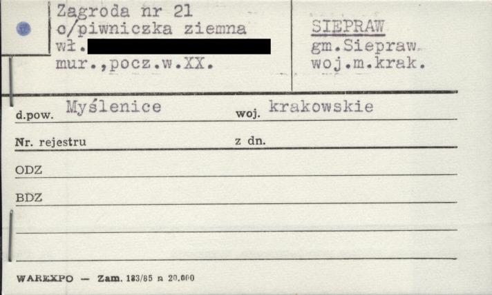 zagroda, piwniczka ziemna, skan 1