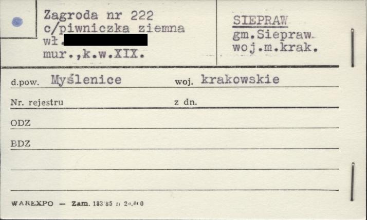 zagroda, piwniczka ziemna, skan 1