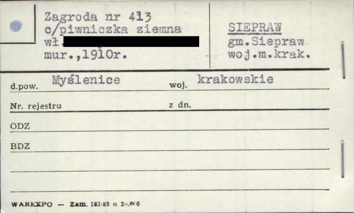 zagroda, piwniczka ziemna, skan 1